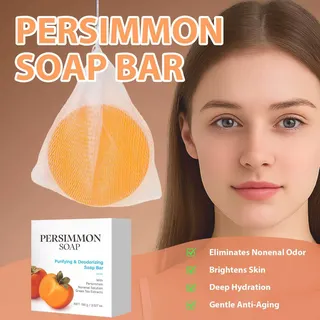 تصویر محصول: صابون جامد خرمالو پاک‌کننده و بوگیر برون‌مرزی 100g Persimmon Soap Bar، گوانگژو، سایر